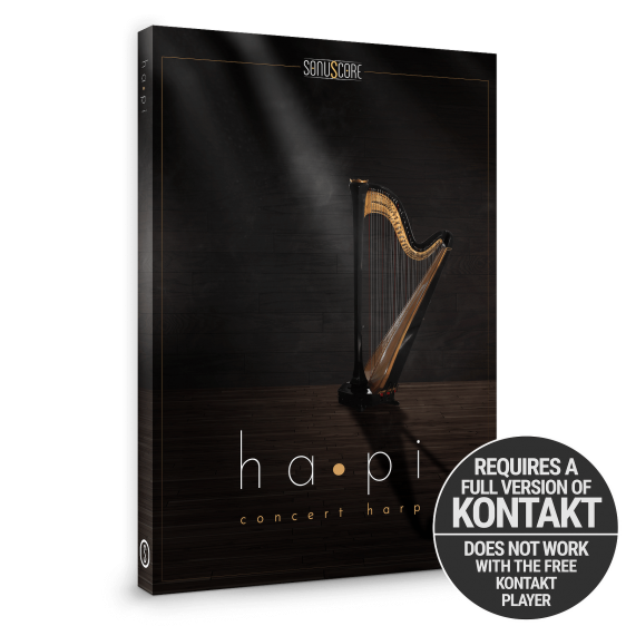 hapi concert harp product packshot incl kontakt badge